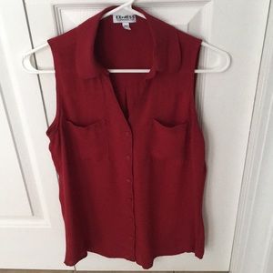 Women’s Express Red Sleeveless Shirt | Size S